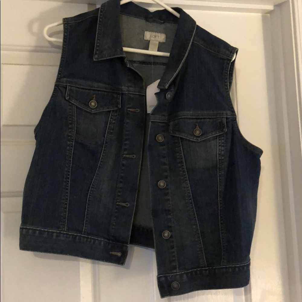 Jean Jacket Vest NWT!!